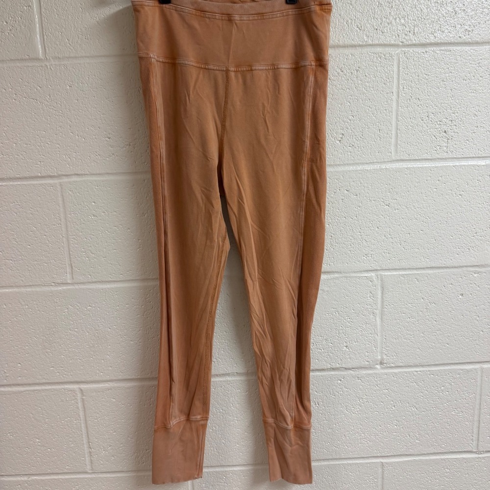 Free People Women Movement High Rise Leggings M Good Karma Mineral Wash Ribbed